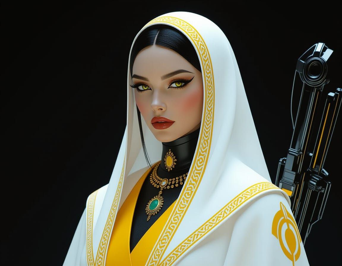 Turmalin Ambassador with Mesmerizing Gaze in 3D Rendered Sty...