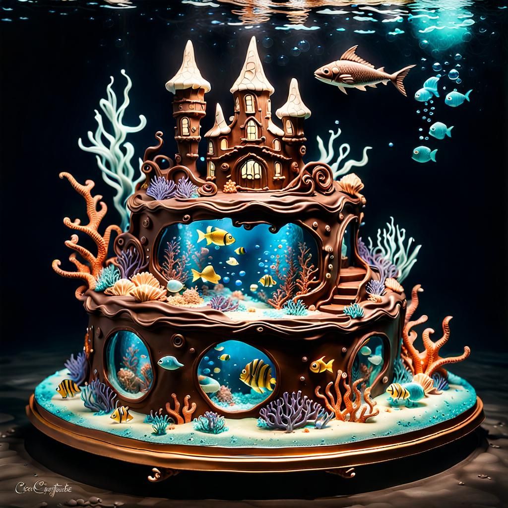 Cake Sculpture of a Undersea Life