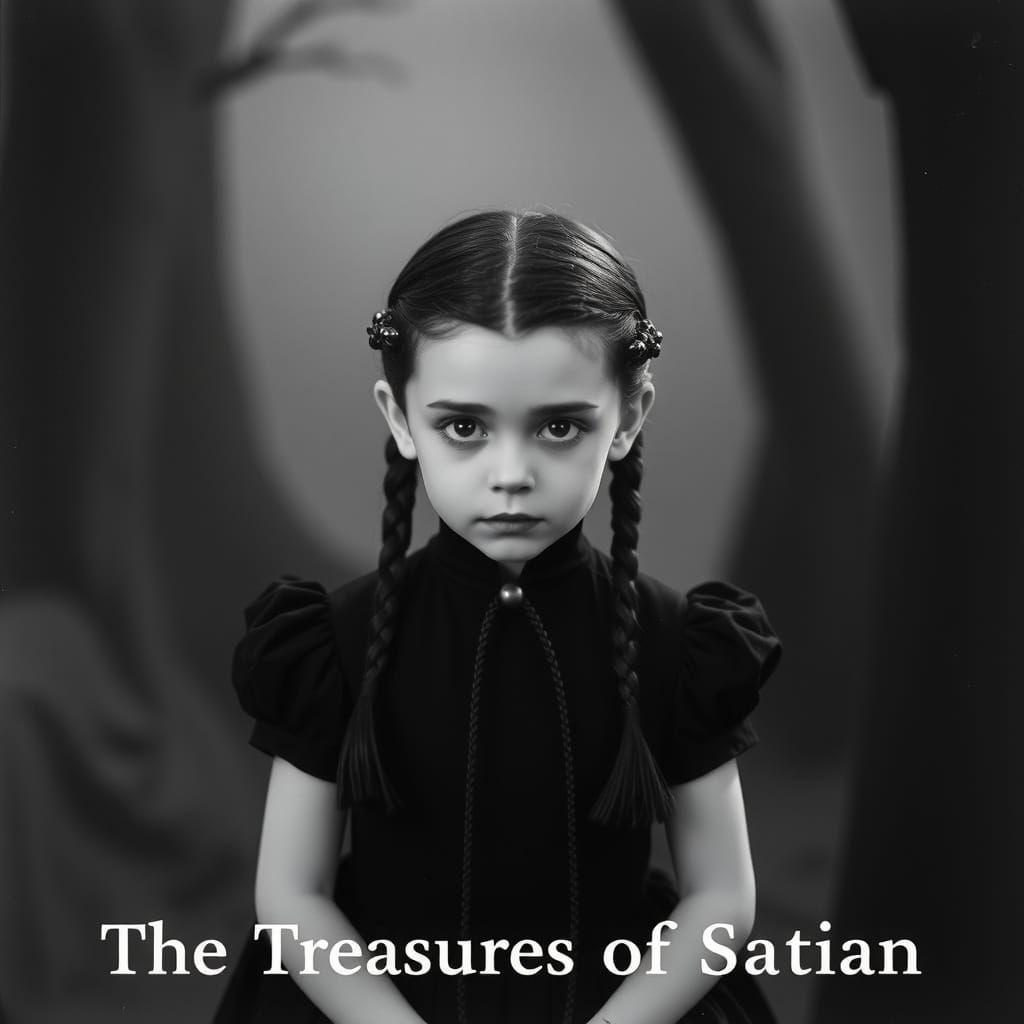 Wednesday Addams as Child in 1902 Silent Film Style