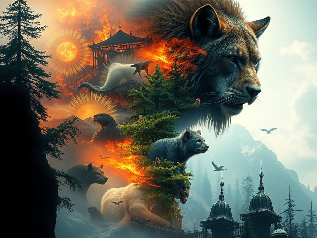 Harmonious Wilderness: Unity in a Hyper-Realistic World