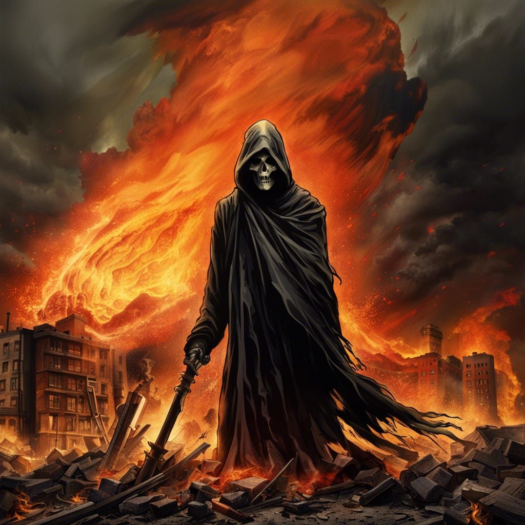 Nuclear Explosion with Grim Reaper