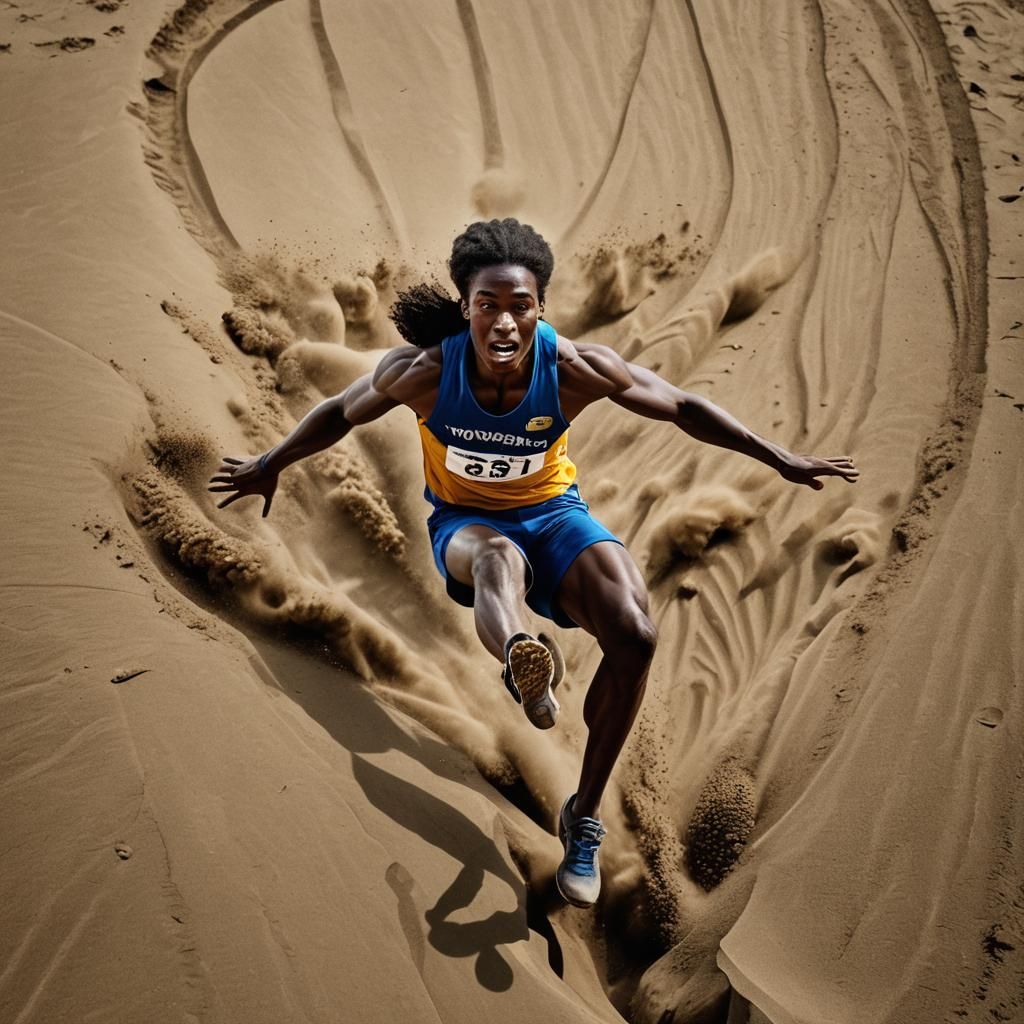 Visually Impaired Athlete's Dramatic Long Jump
