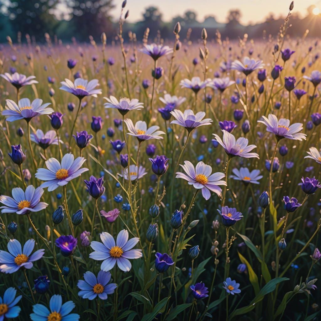 Whimsical Impressionist Blooms Dance in Vibrant Hues