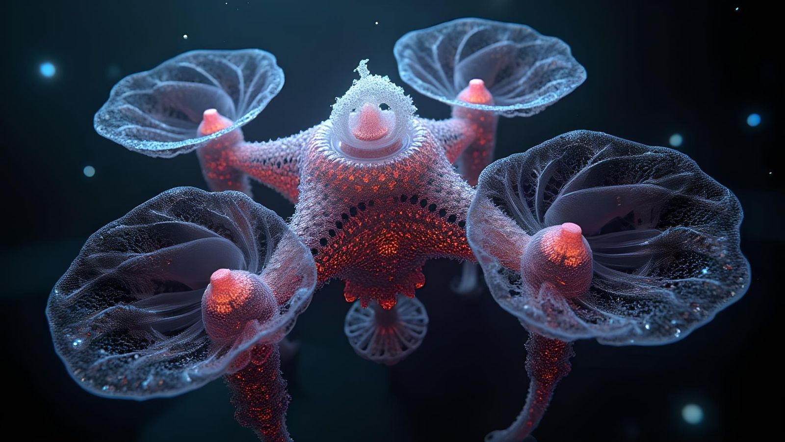 Intricate Augmented Fractal Design in Psychedelic Colors