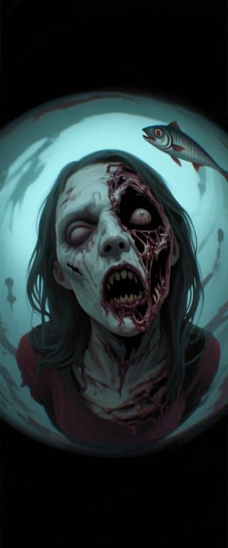 Horror Portrait: Vanishing Face with Morbid Fisheye Lens