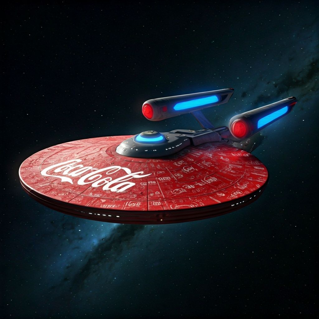 Coca-Cola Star Trek Starship in Futuristic Style
