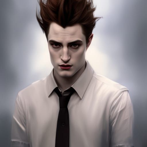 Edward Cullen Portrait in Hyperrealistic Style