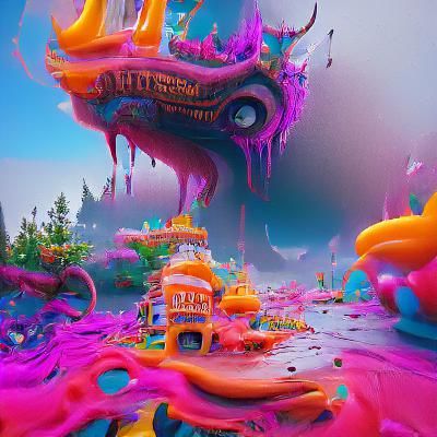 Weirdcore Fantasy Concept Art in 8k