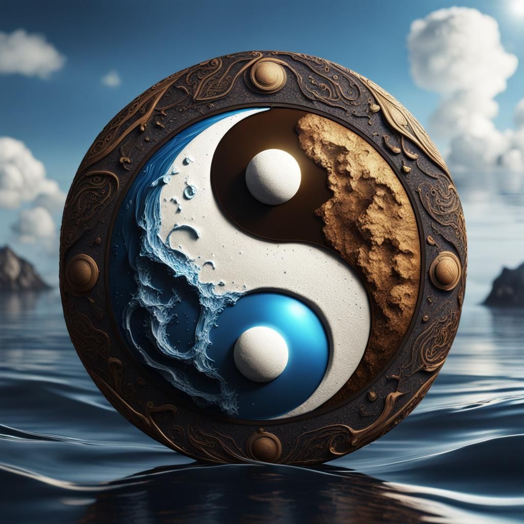 Yin Yang Symbol of Earth and Water