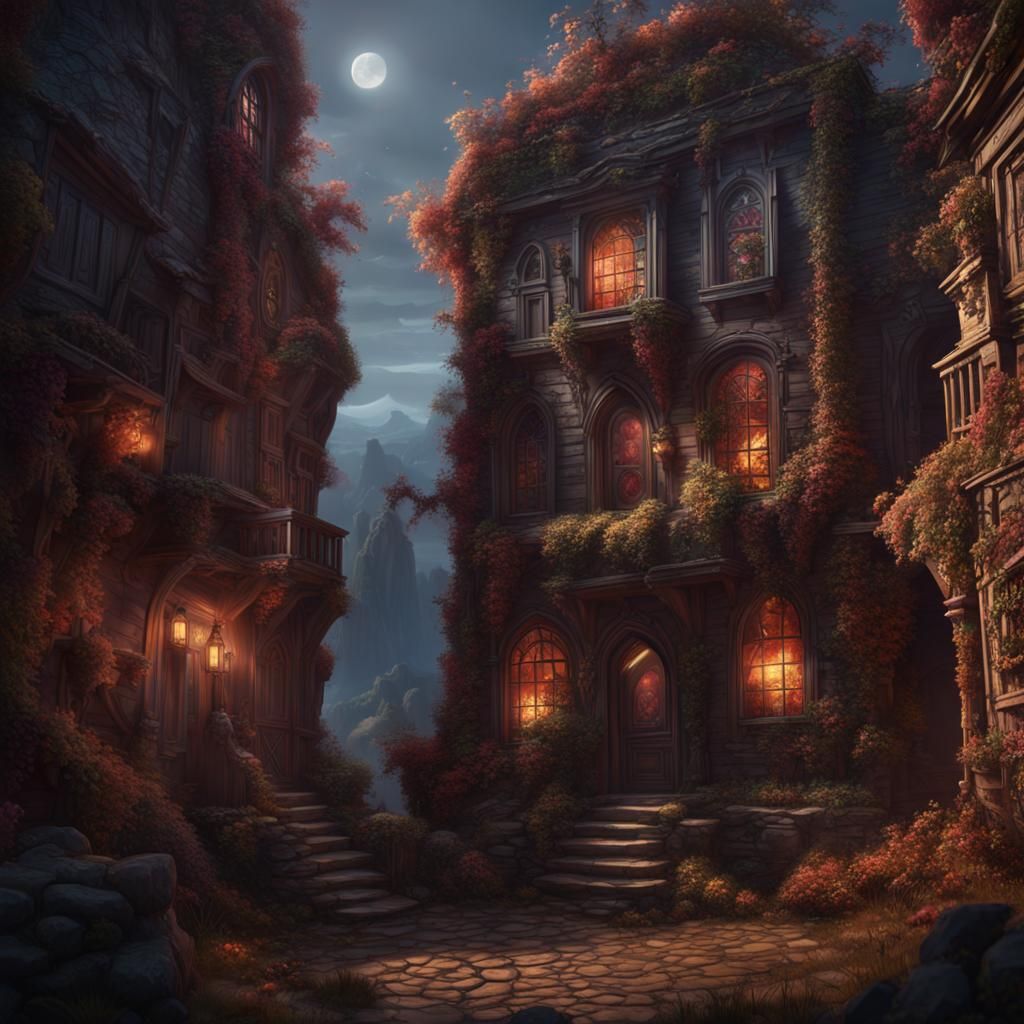 Lovers' Secret Meeting Through a Hole: Detailed Matte Painti...