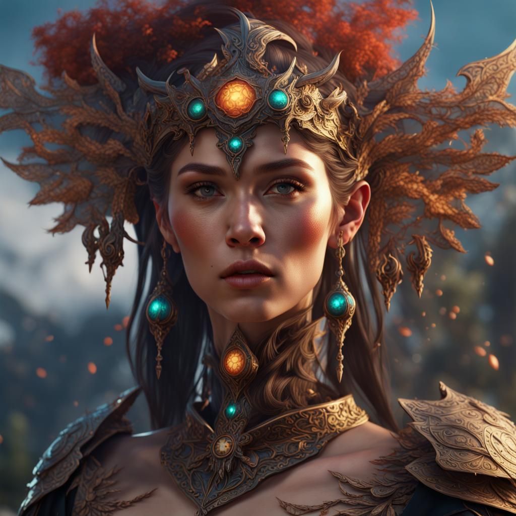 Woman in Kimono: Detailed Fantasy Concept Art