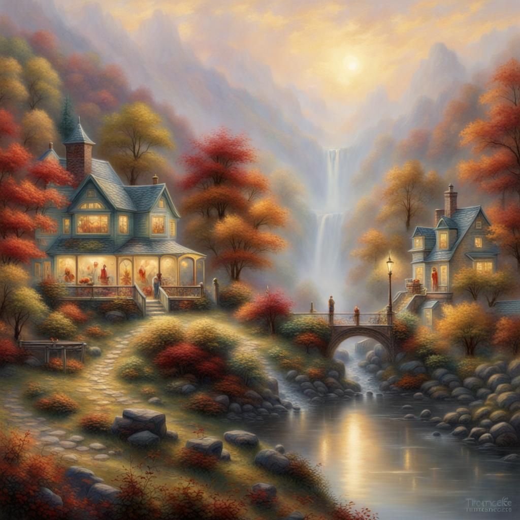 Ethereal Autumn Coffee Cup Fantasy