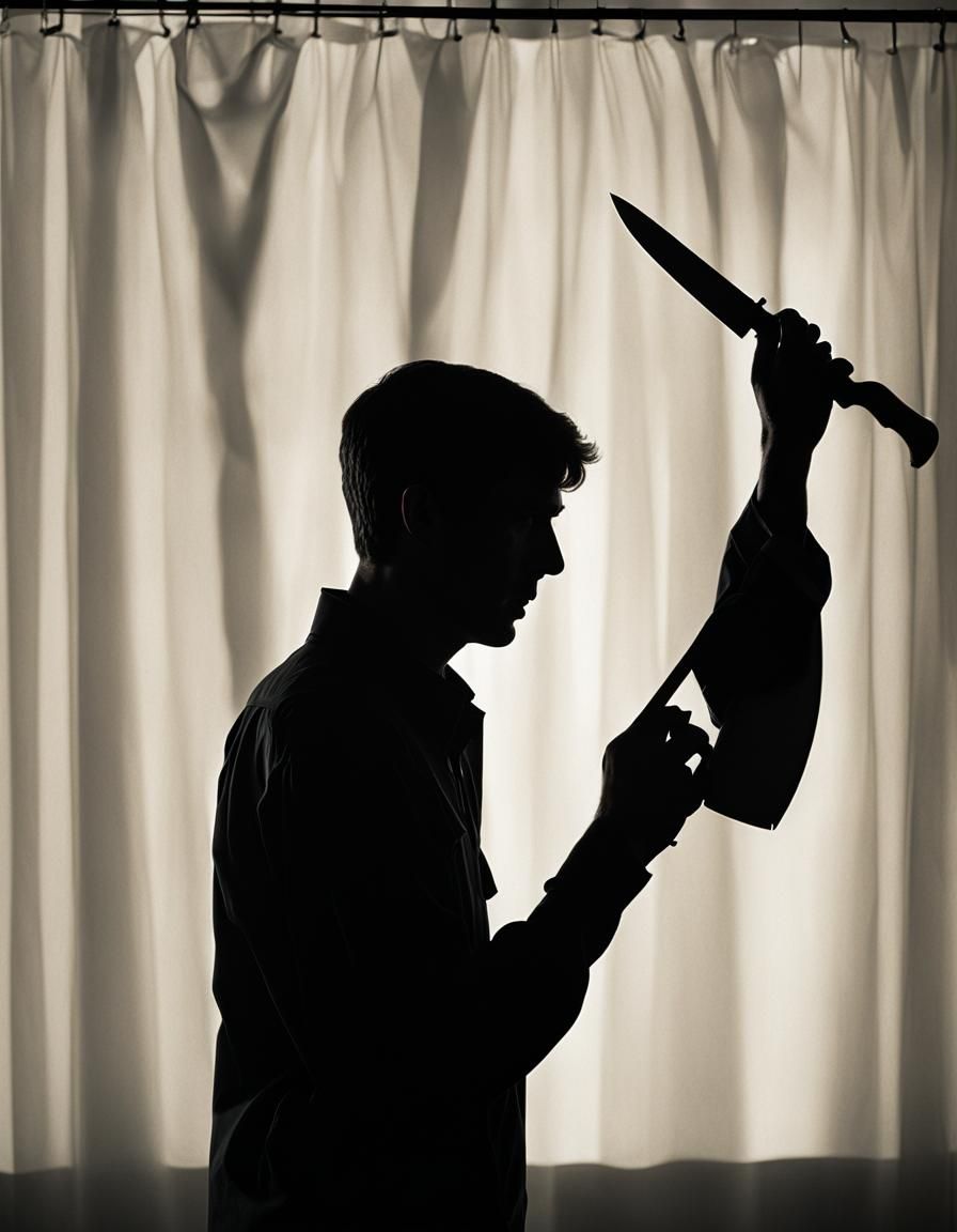 Psycho: Norman Bates Silhouette with Knife