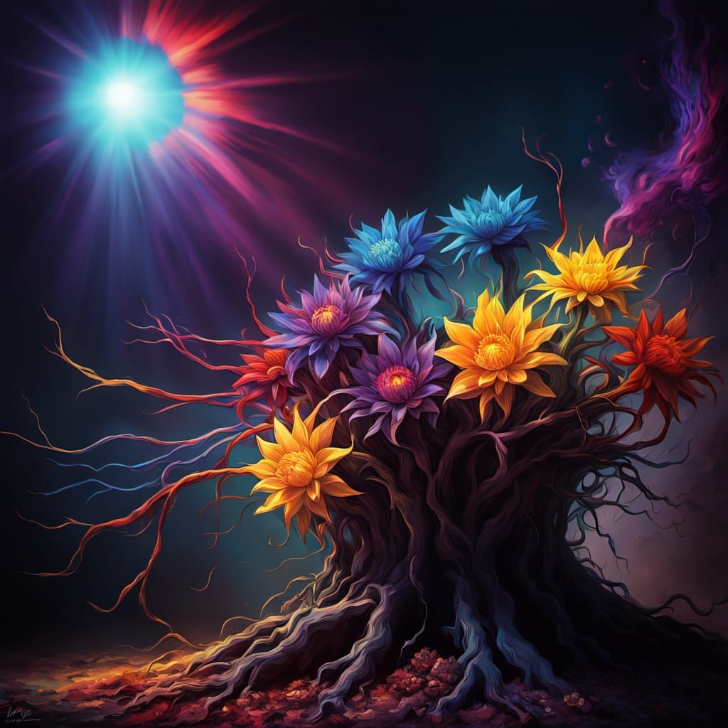 Surreal, Flesh-Eating Flowers Unfurl in Cinematic Darkness