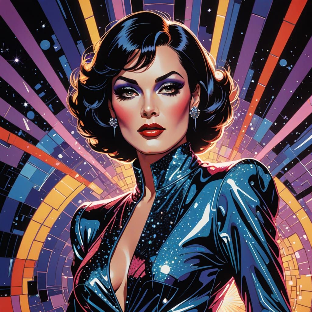 Glamorous Disco Queen in Sparkling Studio 54