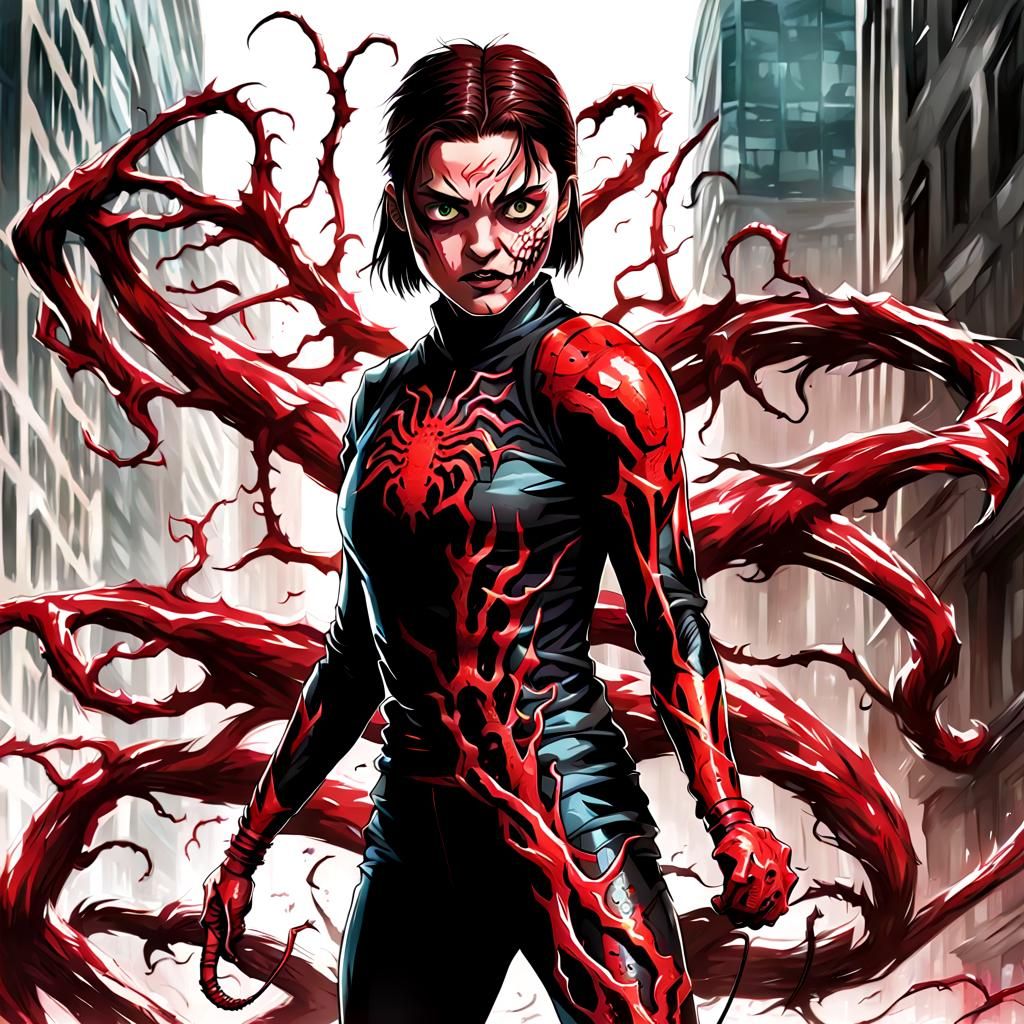 Arya Stark as Carnage: Fantasy Comic Art