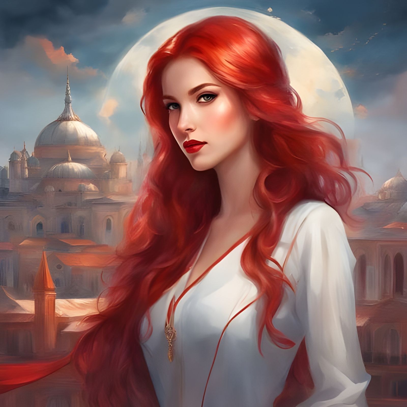 Portrait of a Red-Haired Spanish Woman