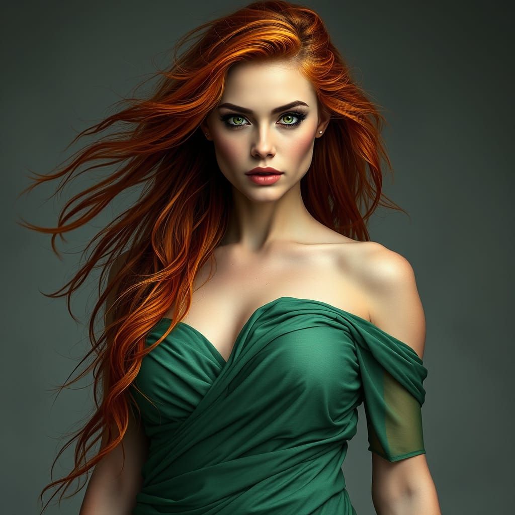 Ethereal Goddess in Green