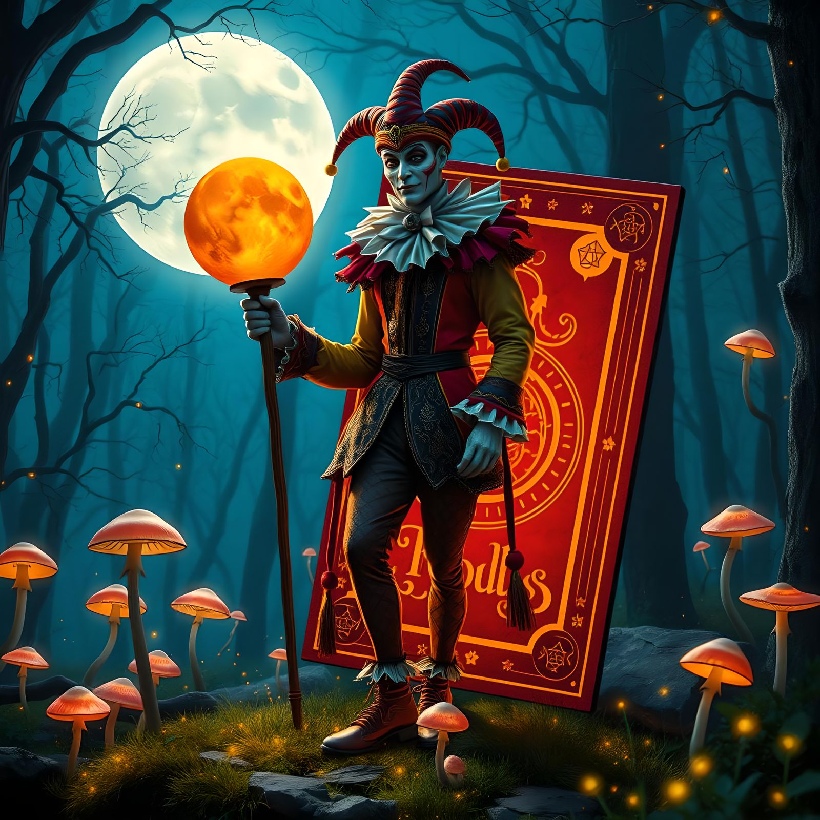 The Fool Tarot Card: Detailed Matte Painting