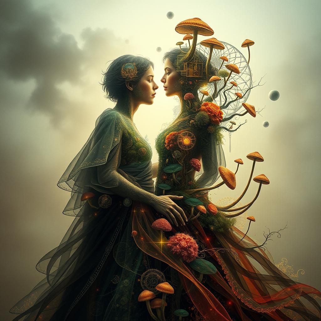 Ethereal Figures Reveal Dreamlike Mindscape Concept Art