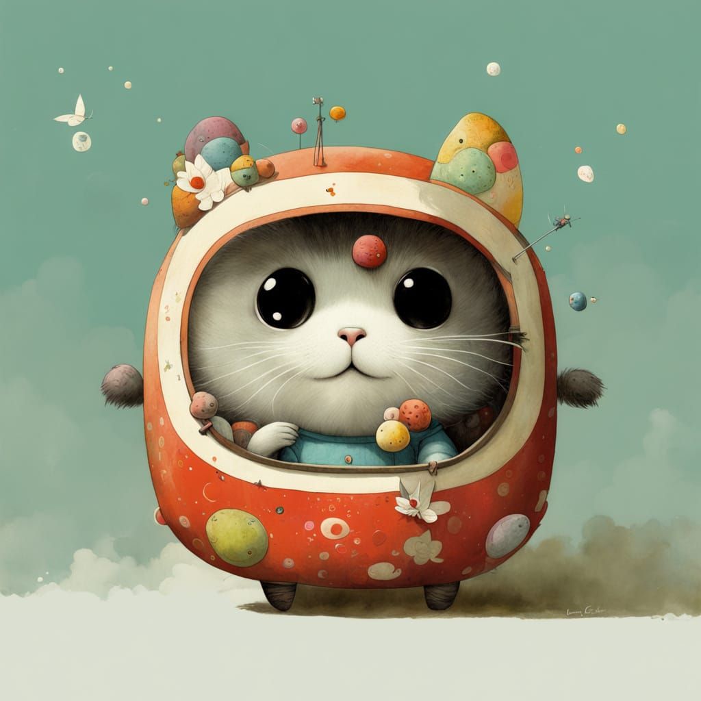 Adorable Whimsical Artistic Illustration