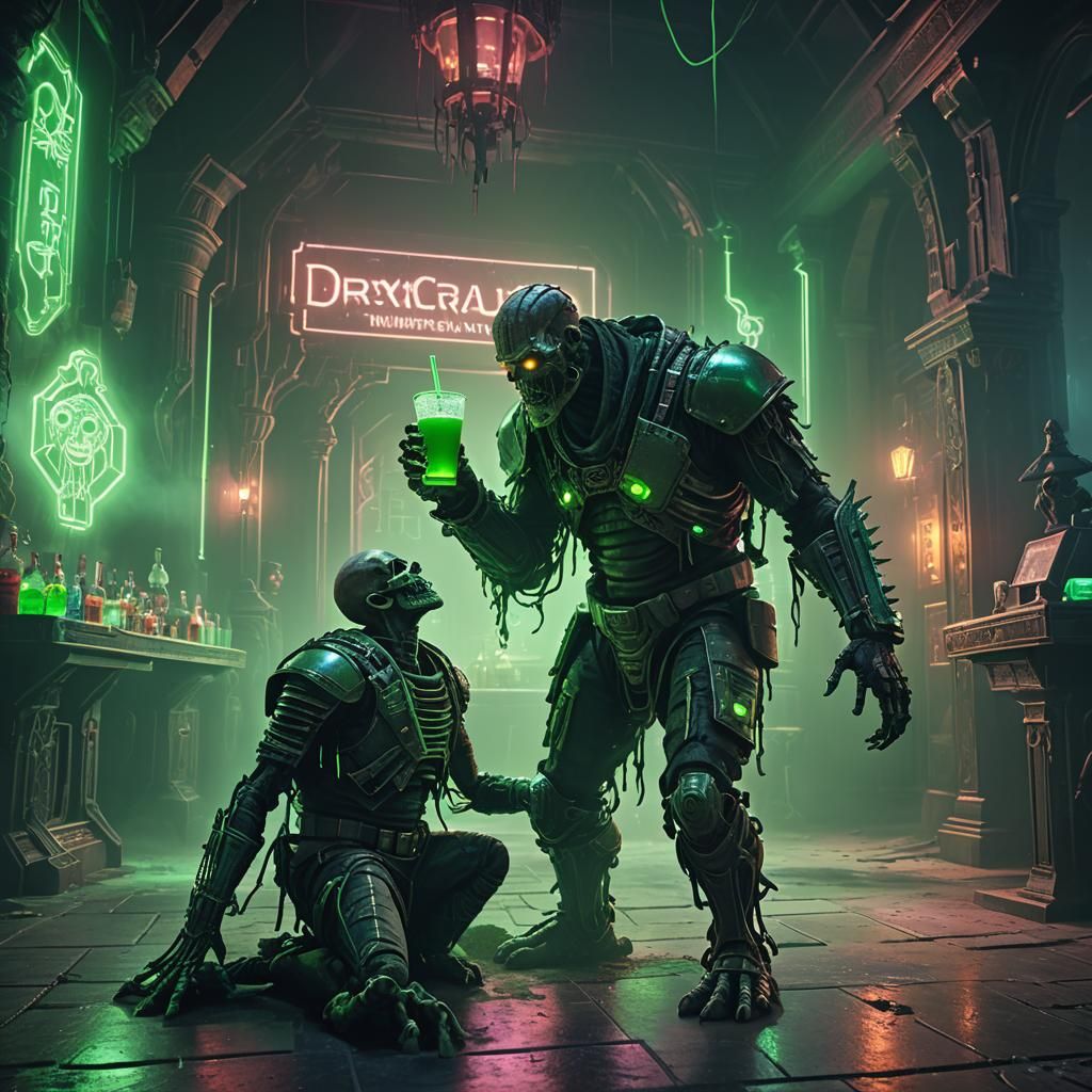 Cyberpunk Halloween: Mummy, Bigfoot, and Invisible Man