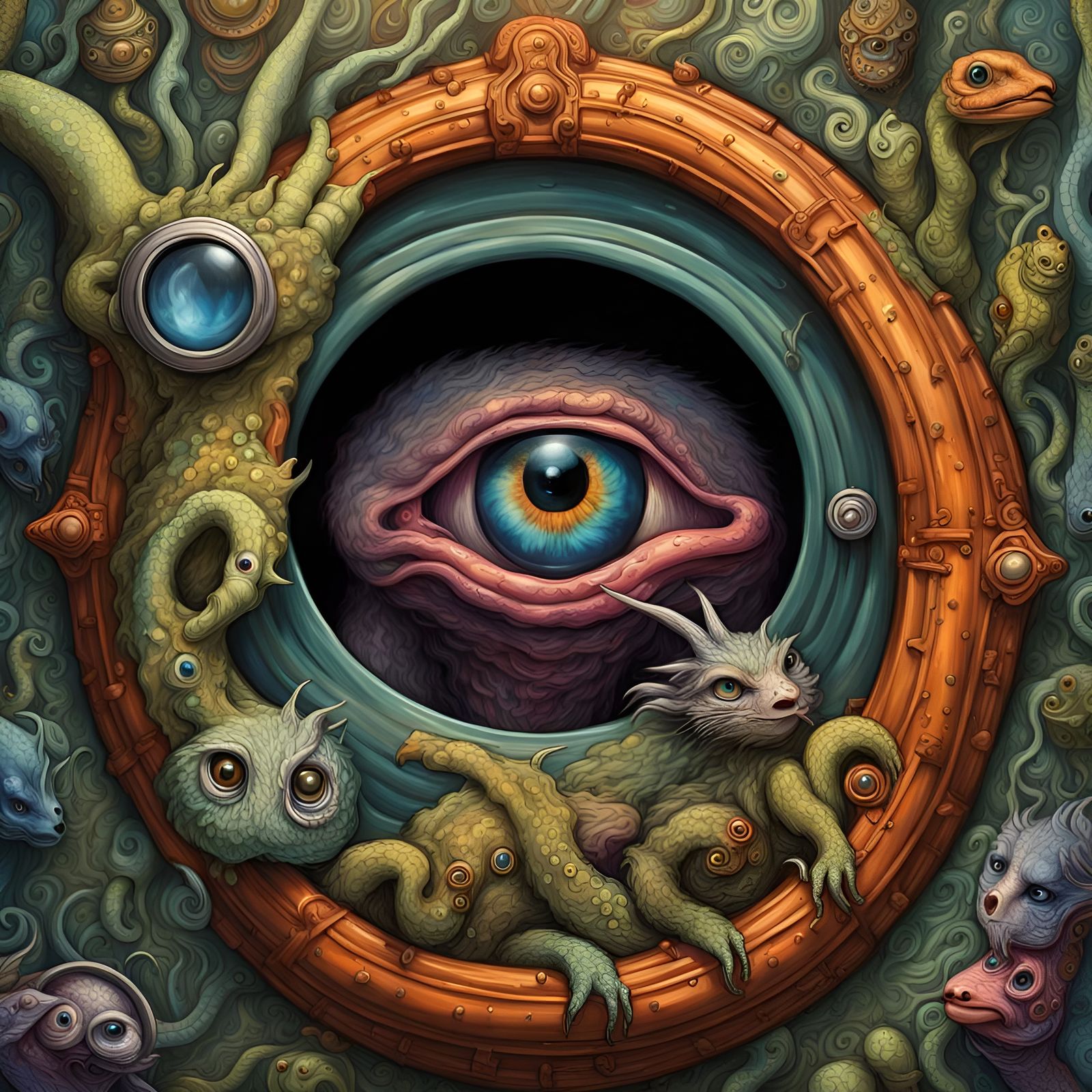 Peaceful portal peephole.