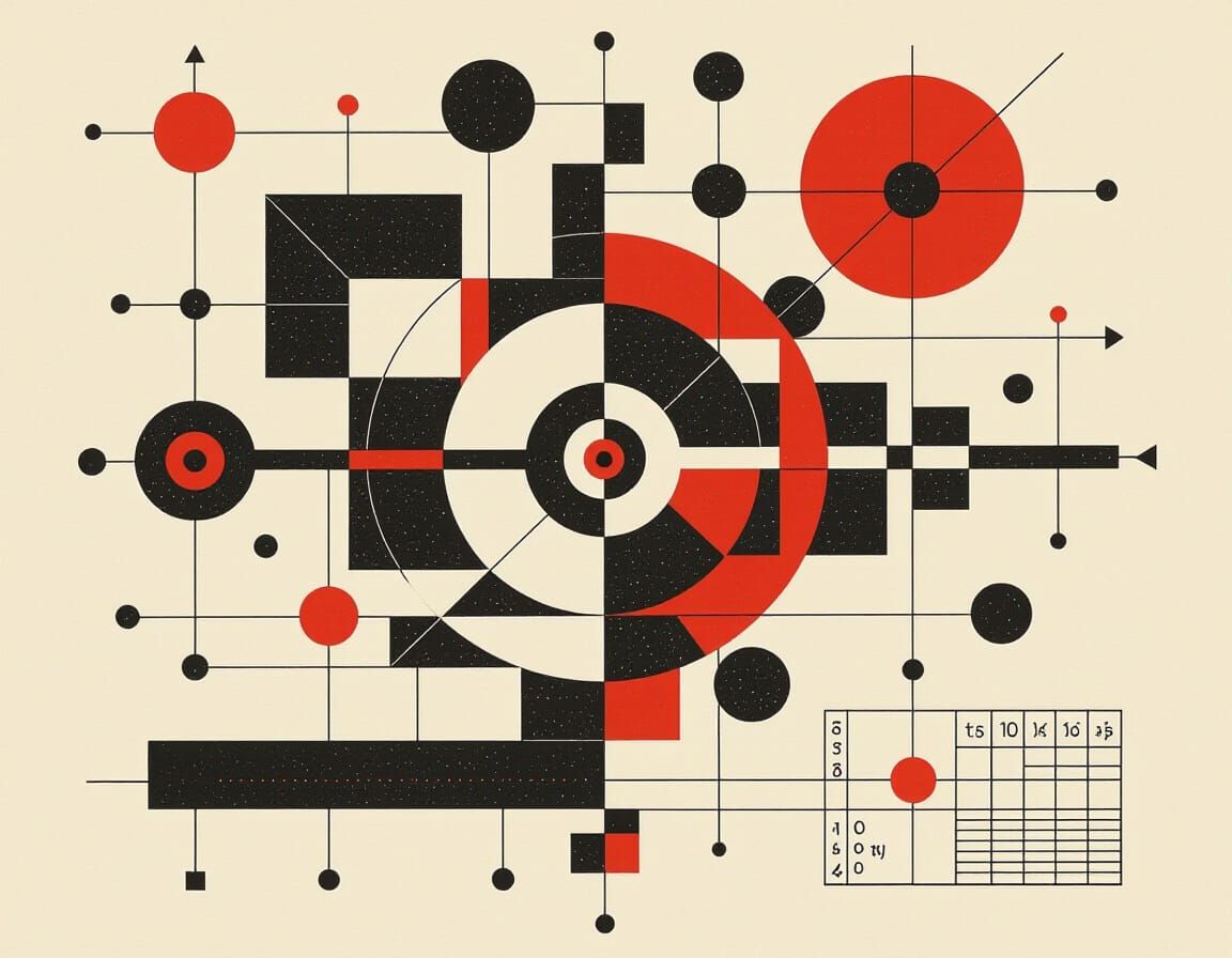 Abstract Mechanical Drawing in Dadaist Style