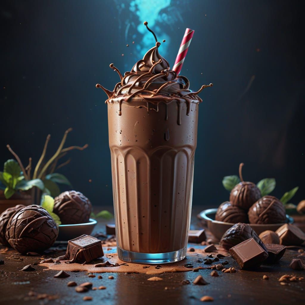 Fantastical Chocolate Milkshake Art for National Day