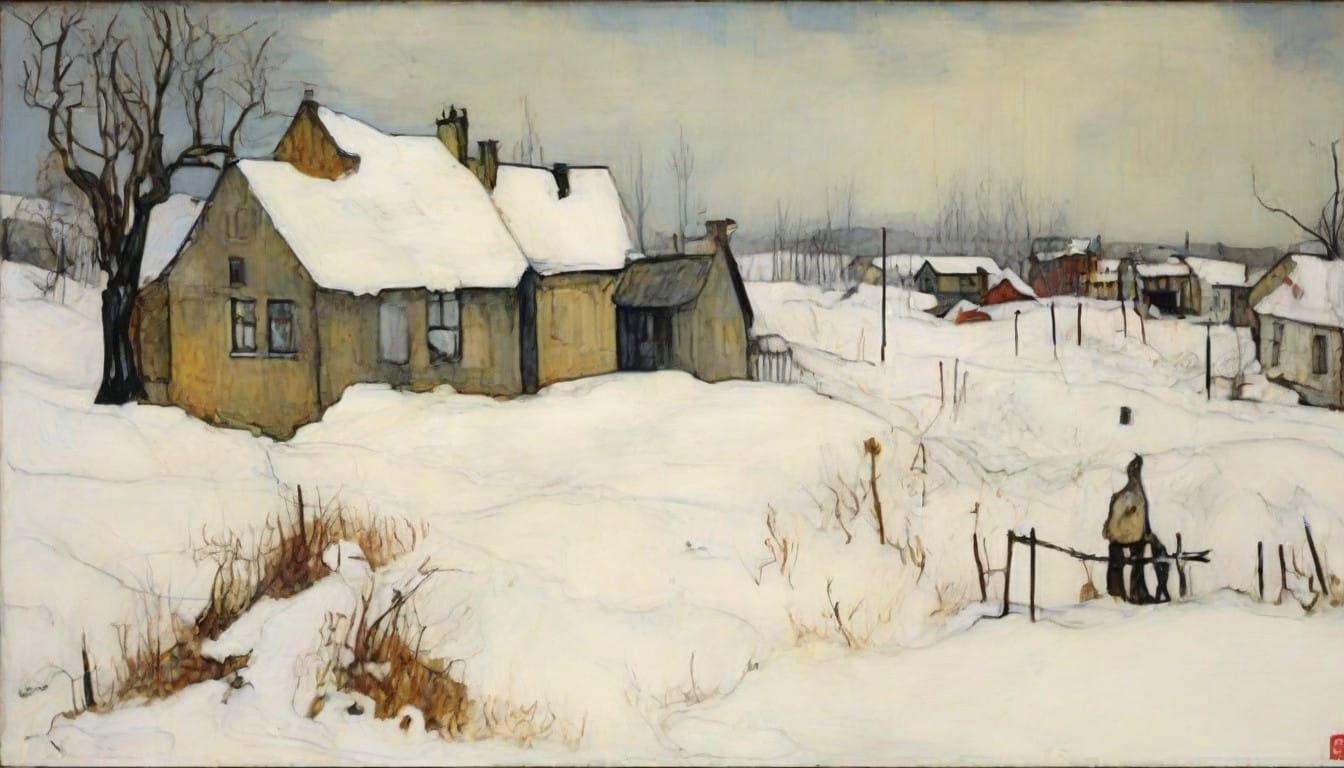 Winter landscape Horror