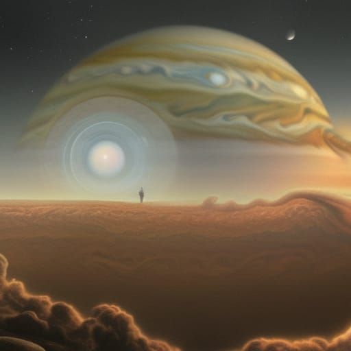 Jupiter Collision Fantasy Concept Art in 8k