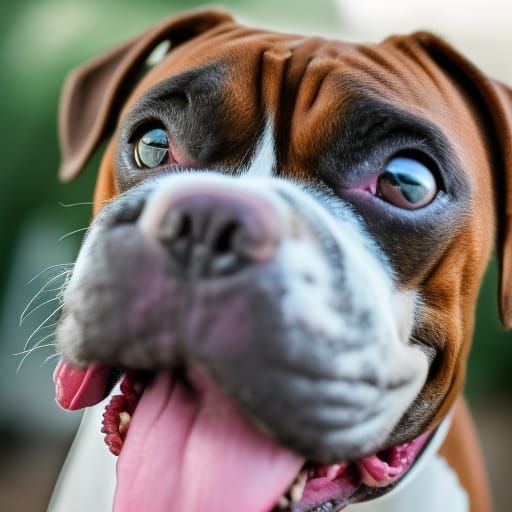 Surprised Boxer Pitbull Dog Taking a Selfie