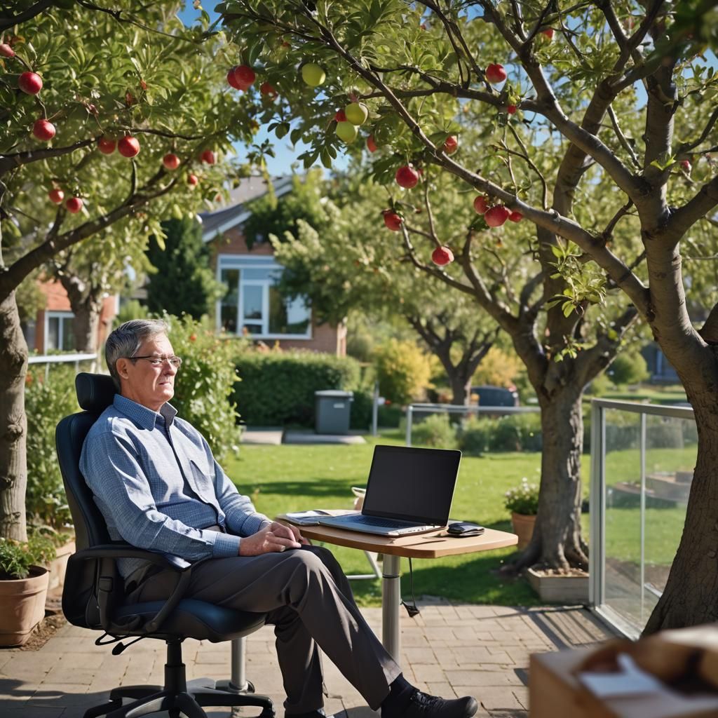Home Office Scene with Person with Disability