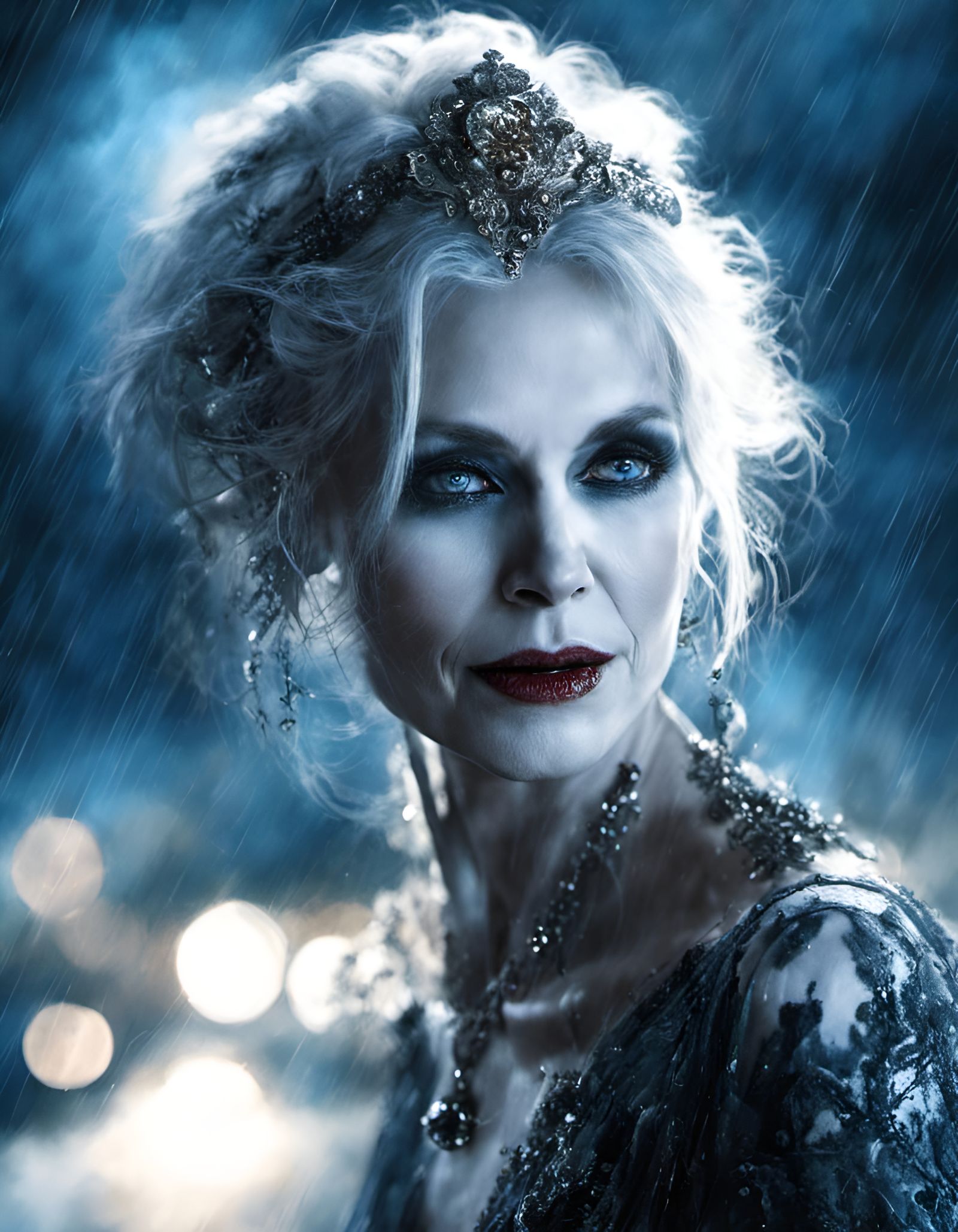 Gorgeous Vampire Queen Portrait in Moonlight