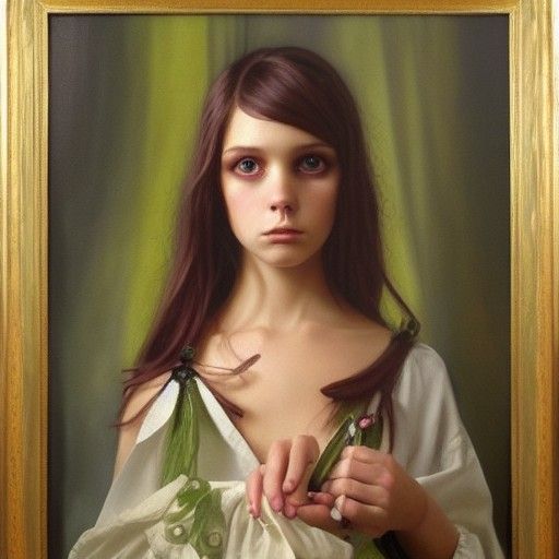 Gothic Princess in Oil Painting Style