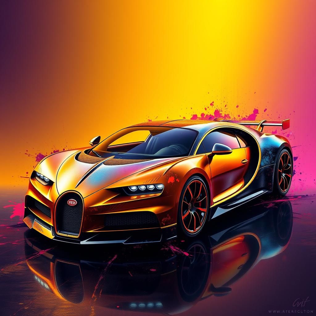 Bugatti Tourbillon Coupe in Ultra-Detailed 8K Splash Art