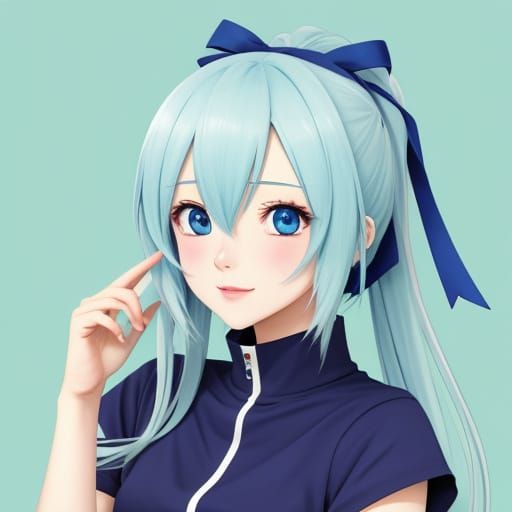 Cute Anime Character in Pop Art Style