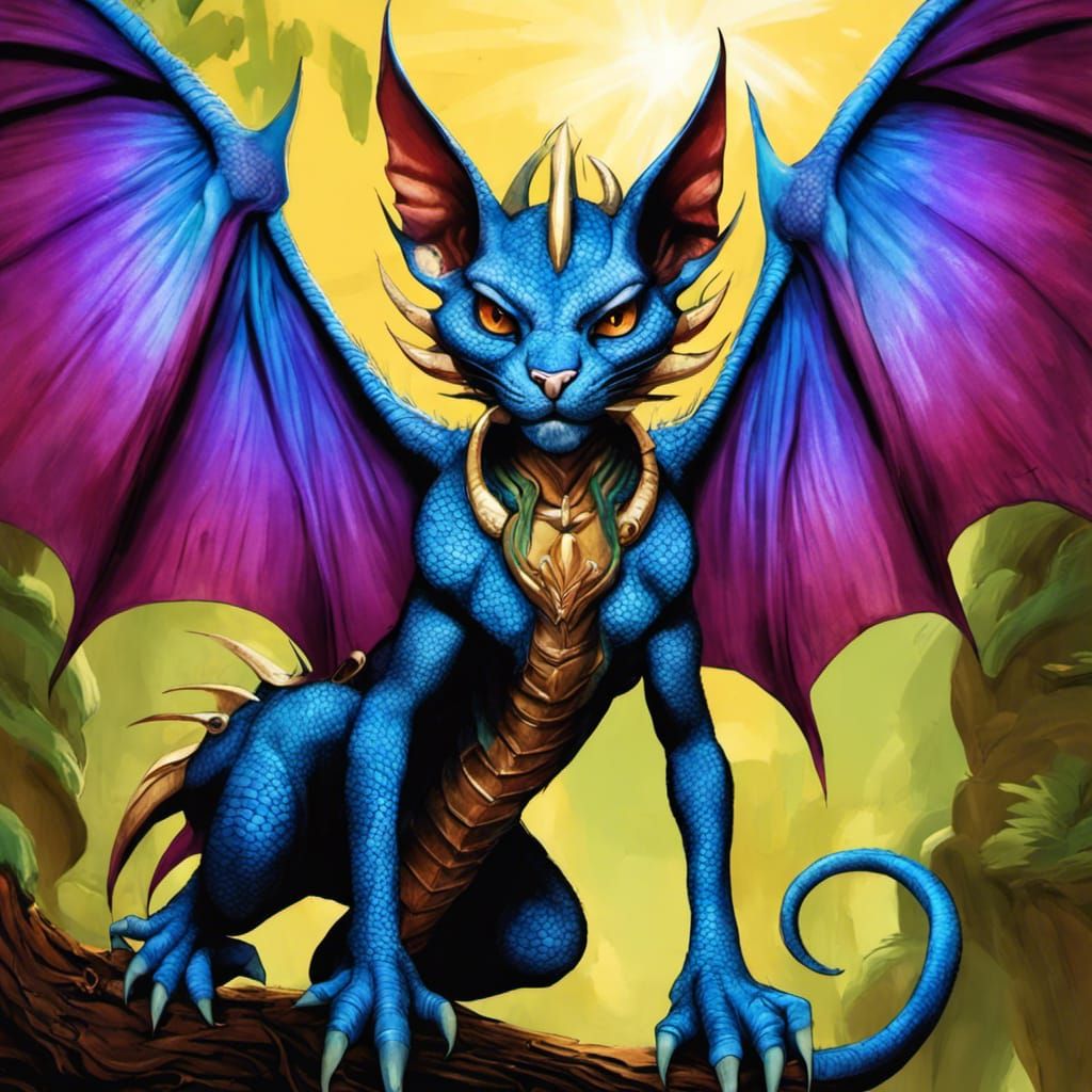 Fierce Cat-Dragon Hybrid   - More Dragons in the link in description