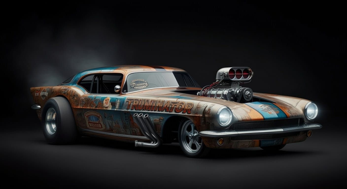 Vintage-Inspired Dragster in WW2 German Industry Style with ...