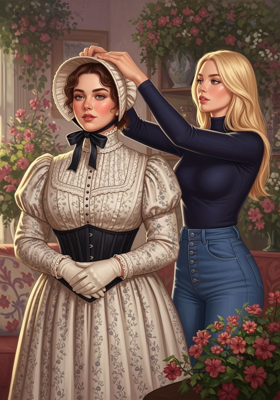 Victorian Fashion Moment in Impressionist Style