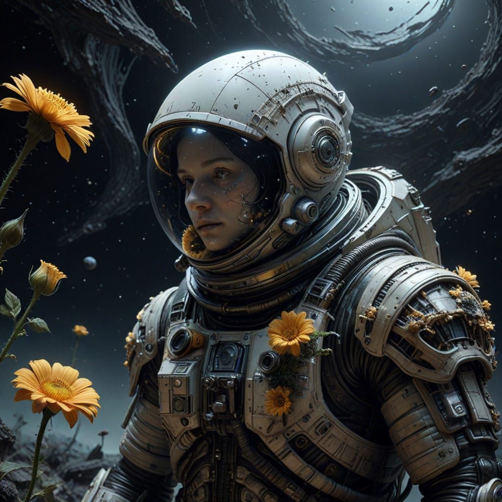 Astronaut Adrift in Space: Photorealistic 3D Render