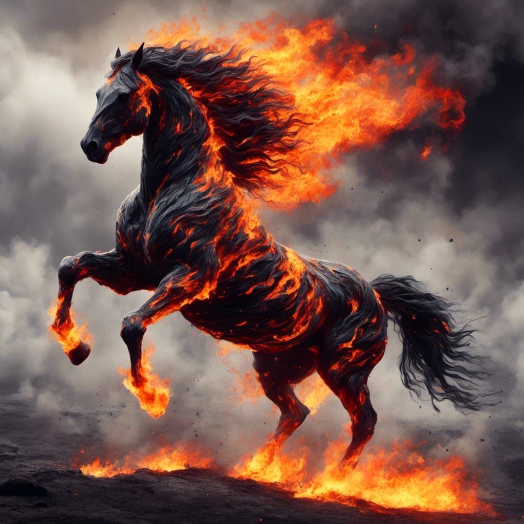 Fiery Horse Digital Art