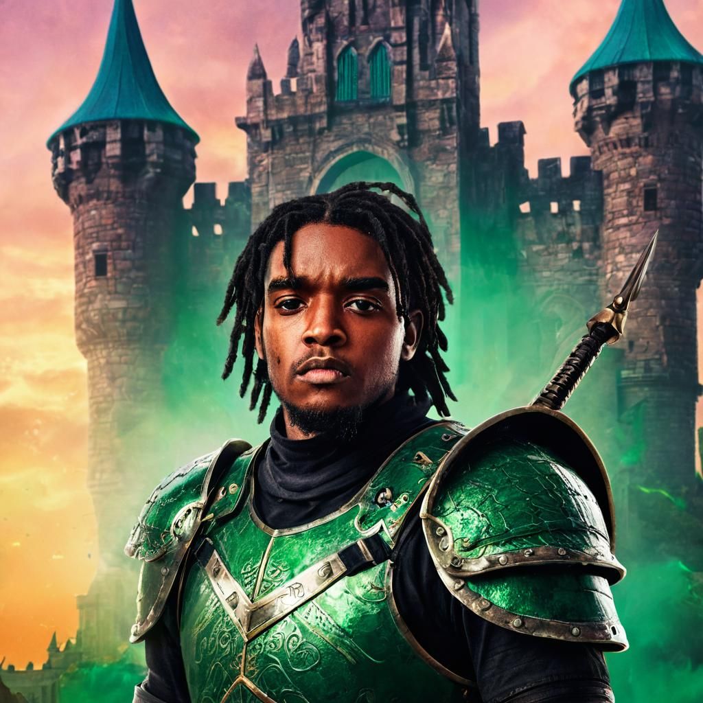 Epic Warrior in Armor Fantasy Concept Art