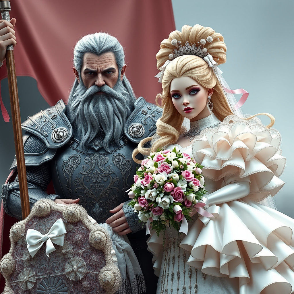 King and Princess: A Fantasy Wedding Scene