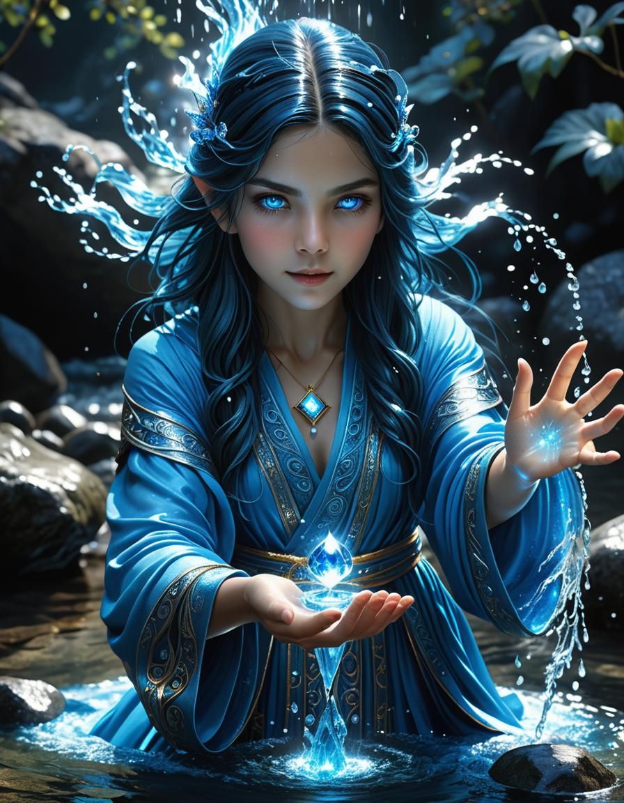 Water Witch Controlling Streams of Water