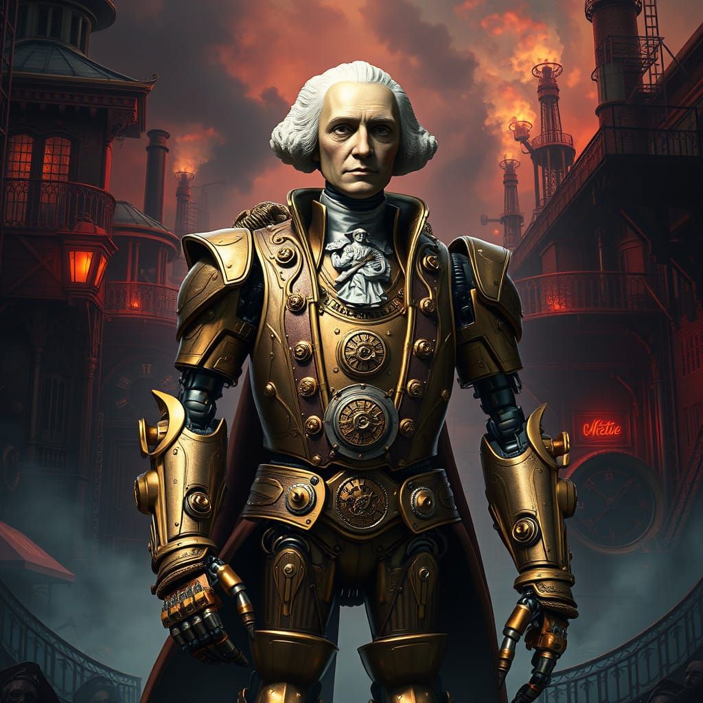 Steam-Powered George Washington in Robotic Splendor