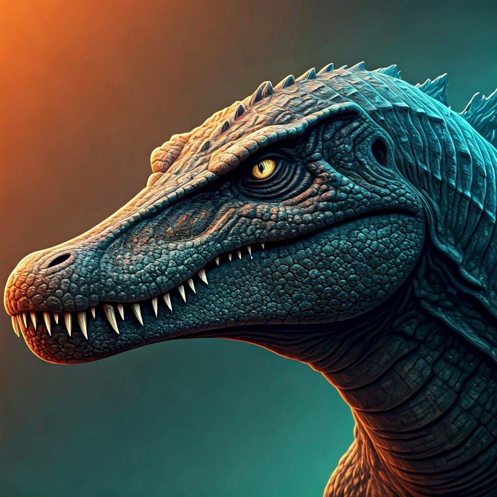 Hyper-Realistic Monster, Spinosaurus-Inspired Dinosaur Hybri...