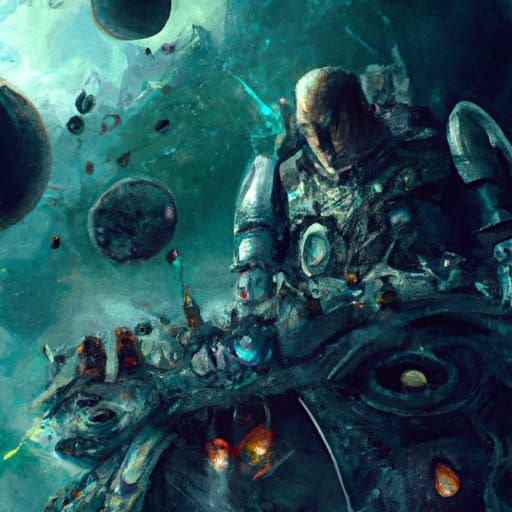 Villainous Space Overlord in Epic Digital Painting
