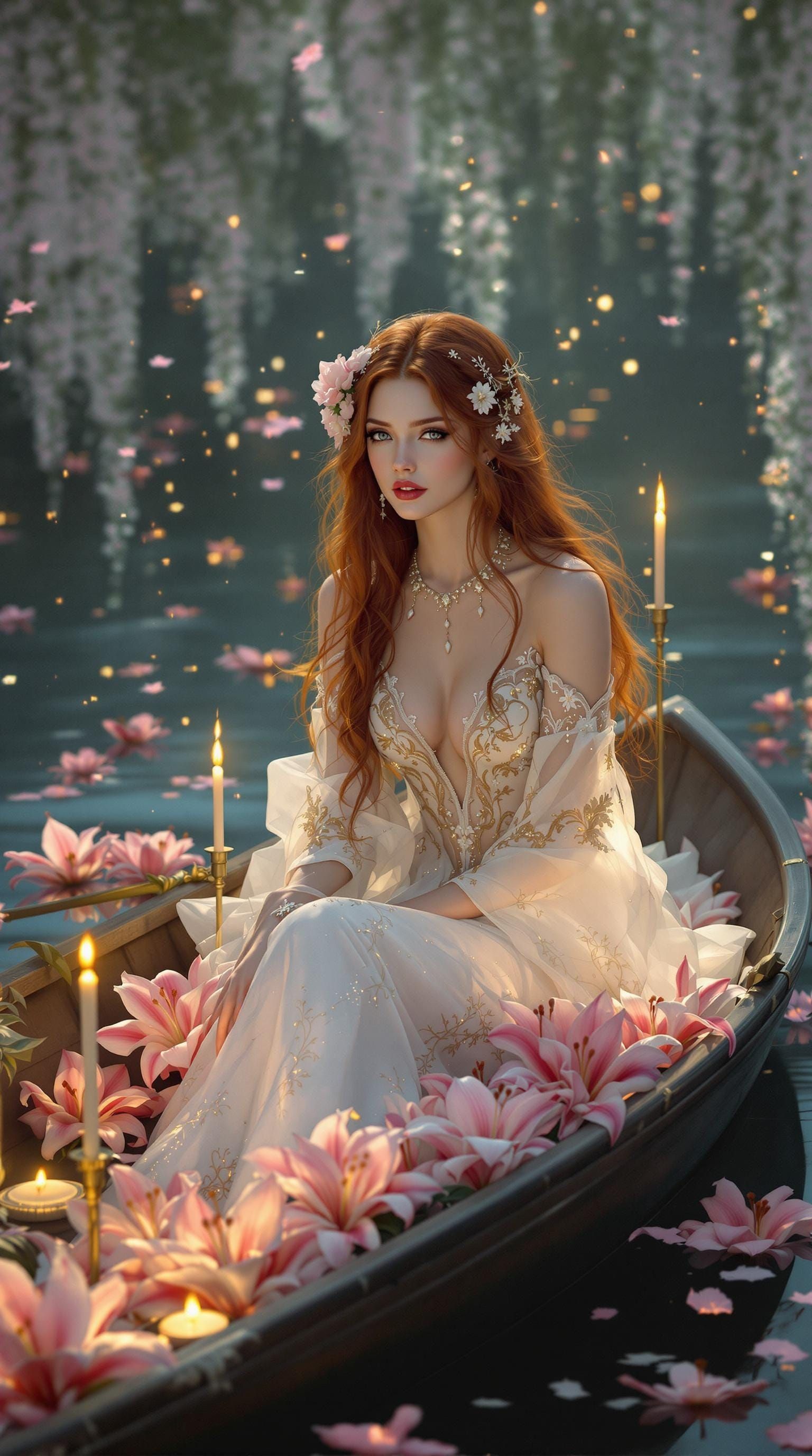 Lady of Shalott Portrait in Pre-Raphaelite Style