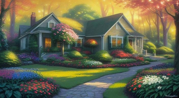 Ink Splatter Art: Beautiful Flower Garden